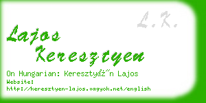 lajos keresztyen business card